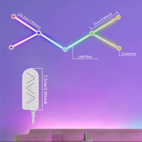 6 pcs barres lumineuses