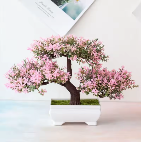 Plantes artificielles en pot