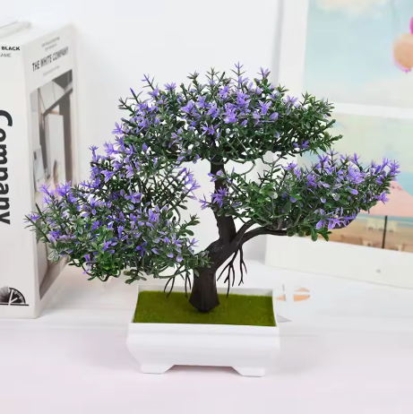 Plantes artificielles en pot