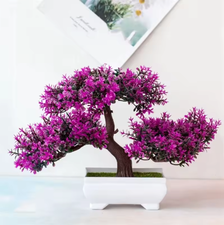 Plantes artificielles en pot