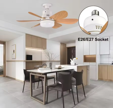 Ventilateur de plafond avec lumière et télécommande sans fil