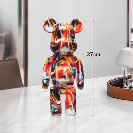 Statue d'ours Graffiti 27cm