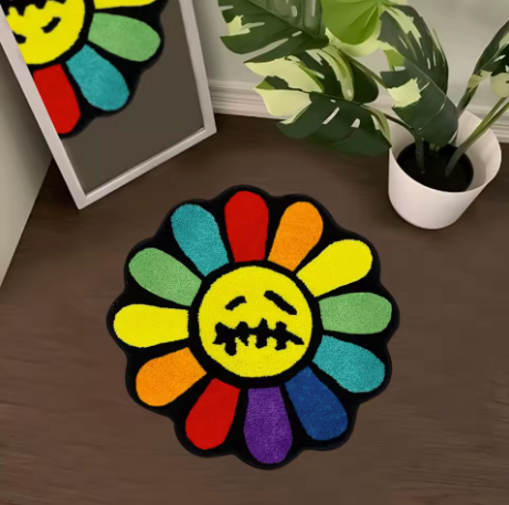 Tapis de sol motif tournesol 50x50