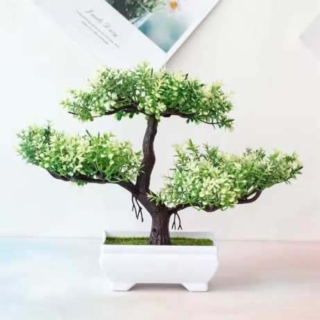 Plantes artificielles en pot
