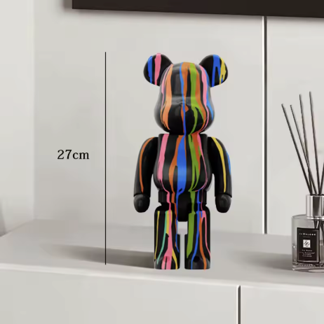 Statue d'ours Graffiti 27cm