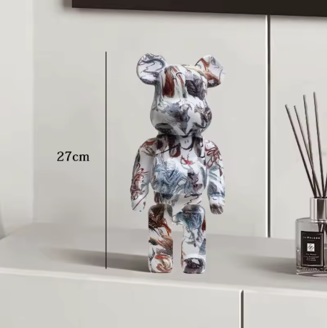 Statue d'ours Graffiti 27cm